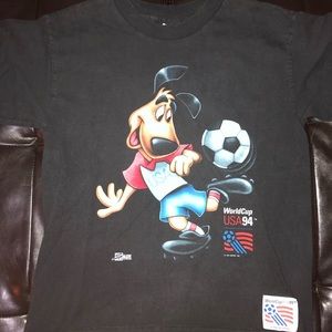 Vintage World Cup USA 94 Mascot Dog Print Shirt